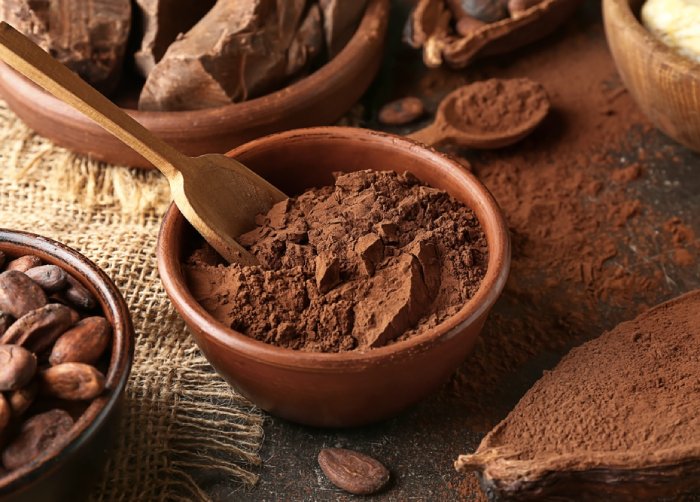 bột cacao làm sinh tố giảm cân